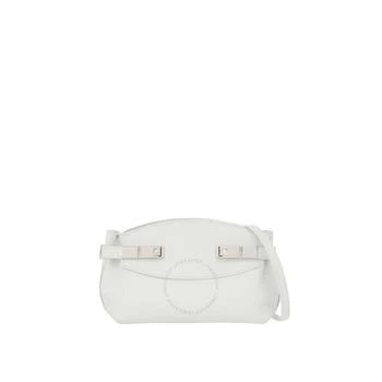 Salvatore Ferragamo | Desconstructed Hug Soft Crossbody Bag (XS) in White