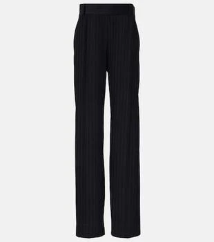 Khaite | Cambie chalkstripe high-rise straight pants