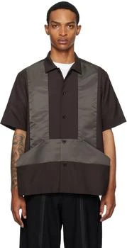 Sacai | Brown Suiting Shirt