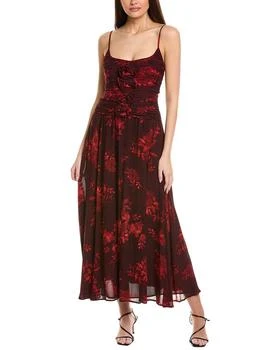 Ruched Bodice Maxi Dress