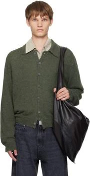 Green Evening Polo Cardigan