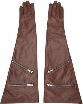 Rick Owens | Brown Porterville Gauntlets Gloves
