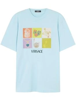 Versace | Relaxed-Fit Aqua Blue T-Shirt