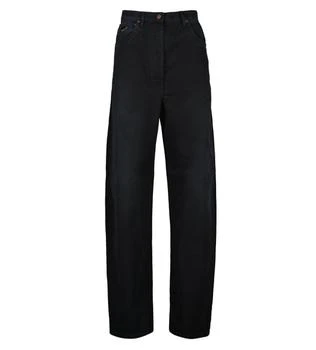 Prada | Prada Logo-Patch Wide Leg Jeans
