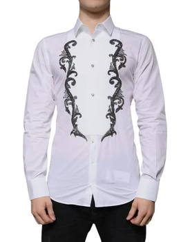 Dolce & Gabbana | Slim Fit Baroque gold Men Dress Men's Shirt (Pre-Owned)
