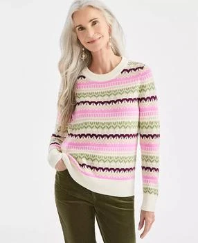 Women's Crewneck Fair Isle Sweater, Macy's Exclusive
