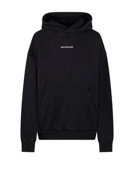 Balenciaga | Balenciaga Logo Embroidered Medium-Fit Hoodie
