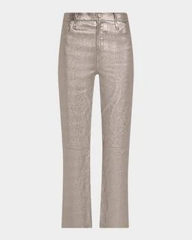 Le Sleek Straight Leather Pants