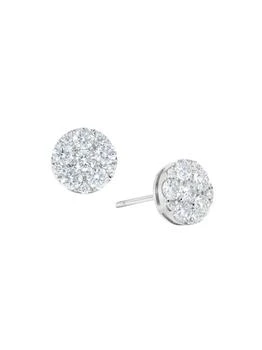 Saks Fifth Avenue | ​14K White Gold & 1.09 TCW Diamond Stud Earrings