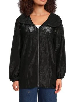 Valentino | Lace Zip Front Hooded Jacket