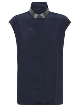 Brunello Cucinelli | Brunello Cucinelli Embellished Neck Top