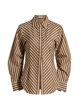 Drexel Striped Cotton Button-Front Shirt