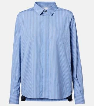 Sacai | Paneled poplin shirt