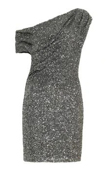 Significant Other - Beau Off-The-Shoulder Sequined Mini Dress - Grey - US 8 - Moda Operandi