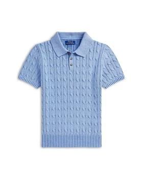 Ralph Lauren Boys' Cable Knit Cotton Polo Sweater - Little Kid, Big Kid
