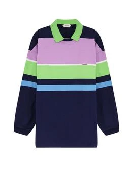 Versace | Versace Striped Knitted Polo Jumper