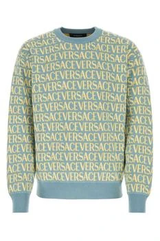 Versace | Versace All-Over Logo Embroidered Crewneck Sweatshirt