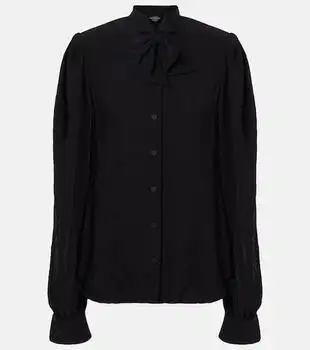 Balenciaga | Tie-neck crêpe blouse