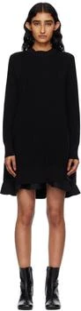 Sacai | Black Suiting Mix Knit Minidress