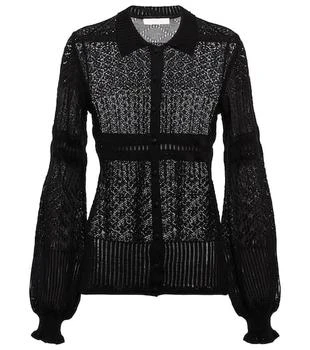 Chloé | Open-knit wool, cashmere and silk shirt