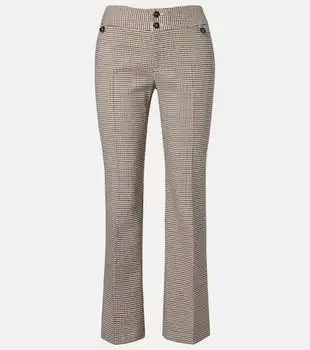 ETRO | Checked wool-blend cropped flared pants