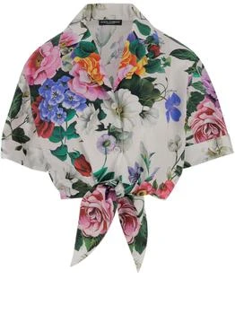 Dolce & Gabbana | Dolce & Gabbana Floral Printed Cropped Shirt