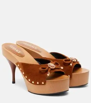 Versace | Opera Medusa suede mules