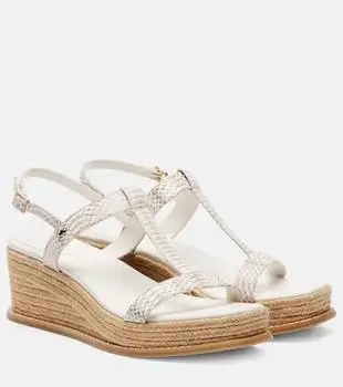 Jimmy Choo | Theia 100 leather espadrille wedges