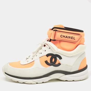 Chanel | Chanel Tricolor Suede and Nylon CC High Top Sneakers Size 37.5