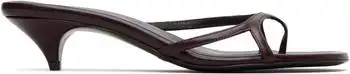 Khaite | Burgundy Mila Heeled Sandals