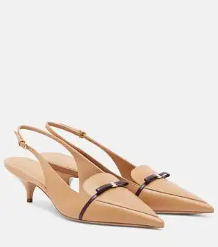 Salvatore Ferragamo | Bow-detail leather slingback pumps