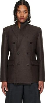Sacai | Brown Double-Faced Wool Blazer