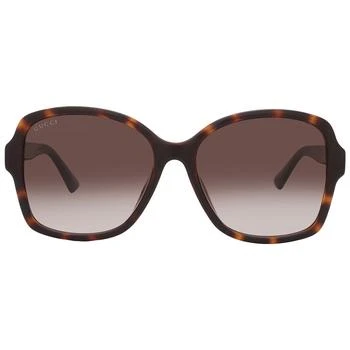 Gucci Brown Gradient Butterfly Ladies Sunglasses GG0765SA 003 57