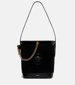 Versace | La Medusa suede shoulder bag
