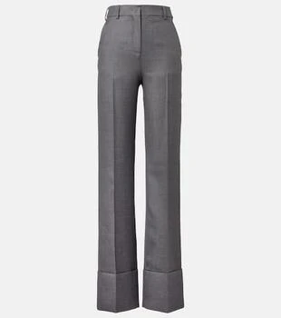 Valentino | High-rise wool straight pants