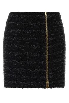 Balmain | Balmain Short Zipped Tweed Skirt