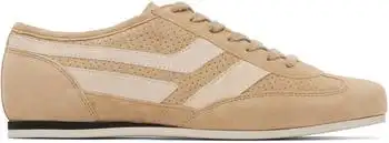 Tom Ford | Beige Perforated Suede Brook Sneakers