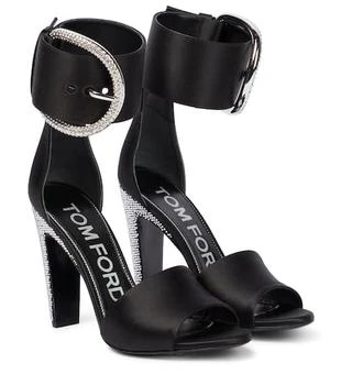 Tom Ford | Crystal-embellished satin sandals