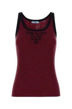 Prada | Prada Logo Embroidered Knitted Tank Top