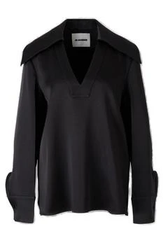Jil Sander | Jil Sander V-Neck Long-Sleeved Blouse