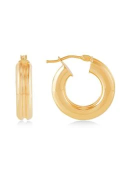 Saks Fifth Avenue | 14K Yellow Gold Polished Oval Hoop Earrings