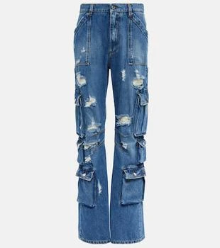 Dolce & Gabbana | Distressed high-rise straight jeans