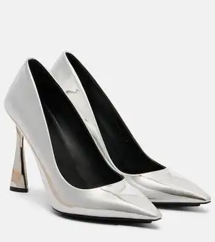Stella McCartney | Elsa 103 metallic-effect pumps