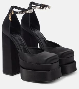 Versace | Medusa Aevitas satin platform pumps