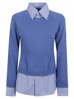 Stella McCartney | Stella Mccartney - Women's Cashmere Knit And Shirting Jumper
