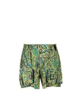 Fendi | Fendi Map Printed Pocket Detailed Cargo Shorts