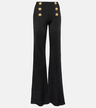 Balmain | High-rise flared knit pants