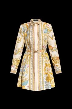 Versace | Versace Barocco Printed Long-Sleeved Dress