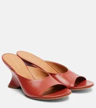 Dries Van Noten | 75 leather wedge mules