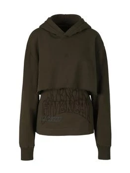 Givenchy | Givenchy Logo Embroidered Layered Effect Hoodie